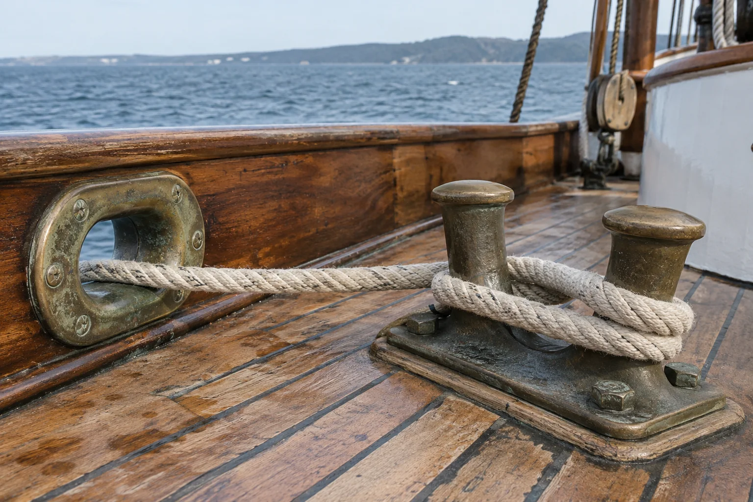 Generated illustrative context: Boat deck & mooring hardware