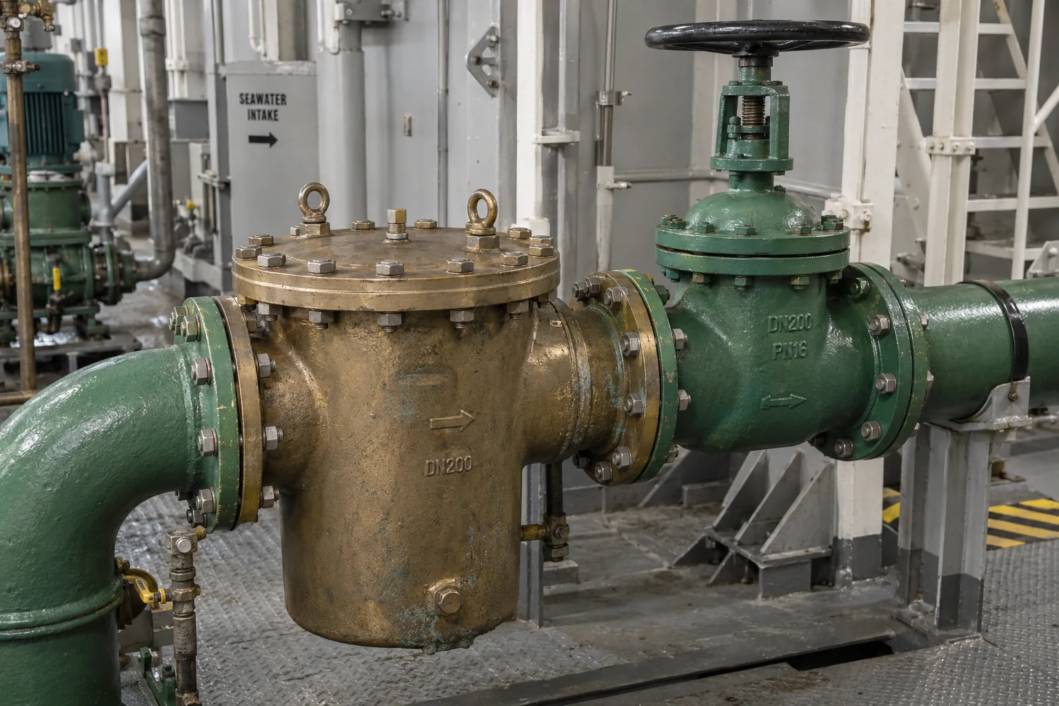 Generated illustrative context: Intake, strainers & piping